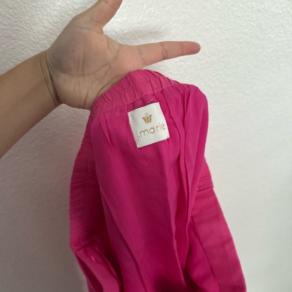 J Marie Adriana Floral Embroidered Tie Front Skirt Pink White Medium - Picture 2 of 4